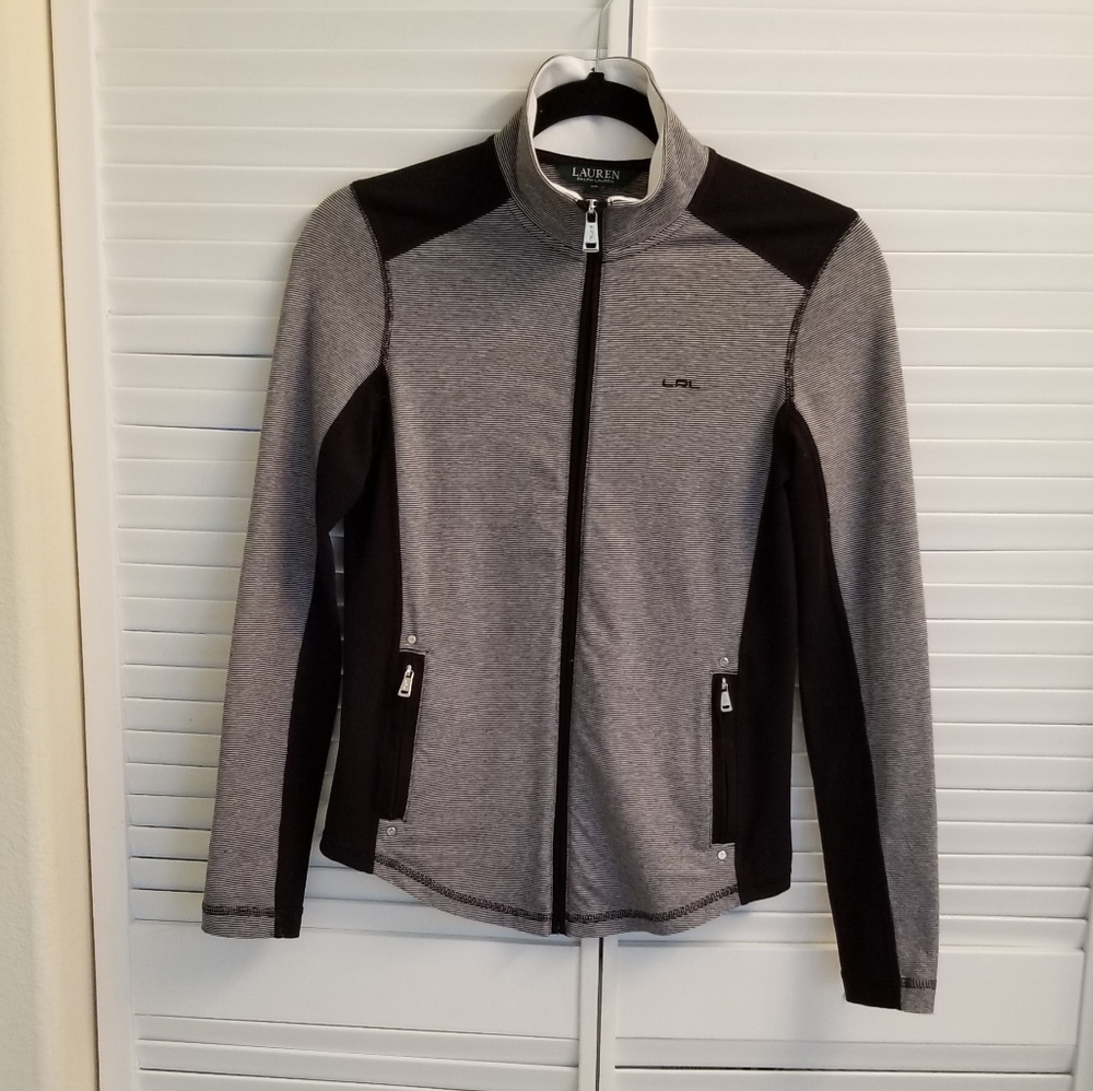 Lauren RL Full zipper mock neck colorblock jacket